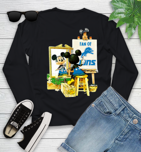 NFL Football Detroit Lions Mickey Drawing Shirt 113
