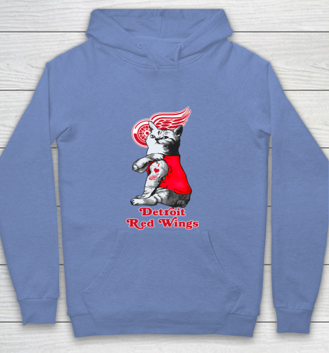 NHL My Cat Loves Detroit Red Wings Hockey Youth Hoodie 8