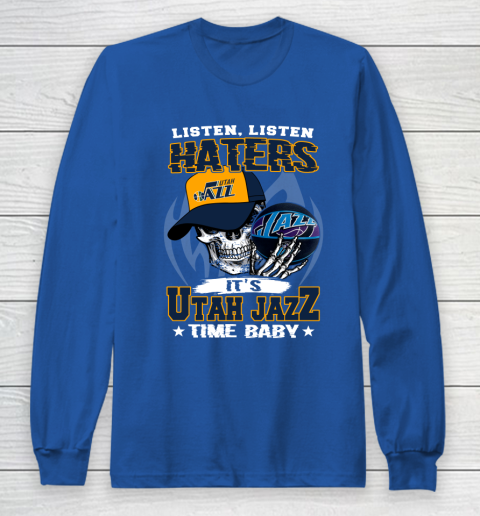 Listen Haters It is JAZZ Time Baby NBA Long Sleeve T-Shirt 6