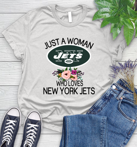 NFL Just A Woman Who Loves New York Jets Football Sports Women's T-Shirt
