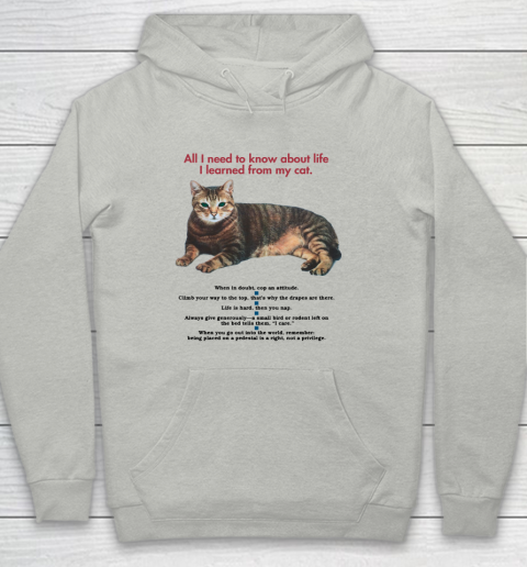 All I need to know about life I learned from my cat tshirt Youth Hoodie