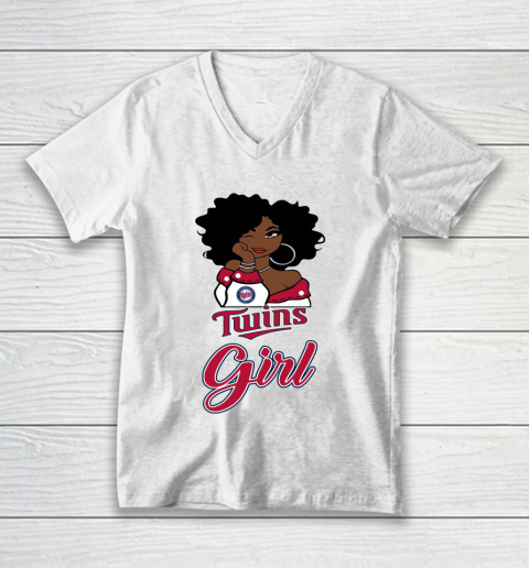 Minnesota Twinss Girl MLB V-Neck T-Shirt 2