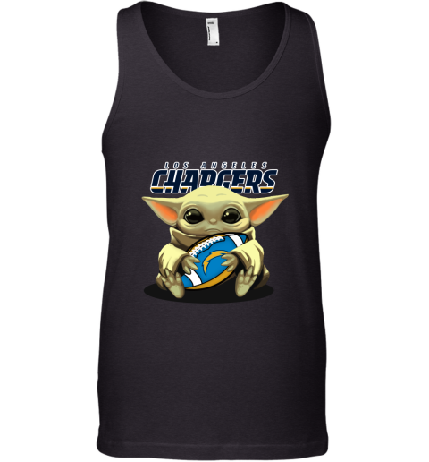 Baby Yoda Loves The Los Angeles Chargers Star Wars NFL Tank Top