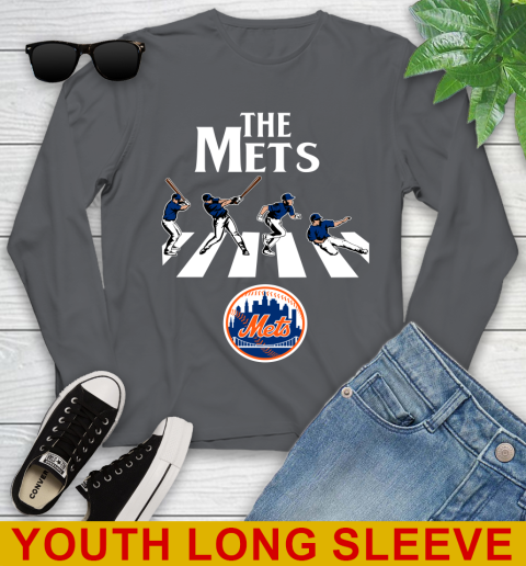 MLB Baseball New York Mets The Beatles Rock Band Shirt Youth Long Sleeve 9