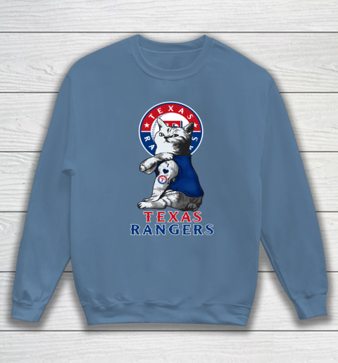 MLB Baseball My Cat Loves Texas Rangers Sweatshirt 6