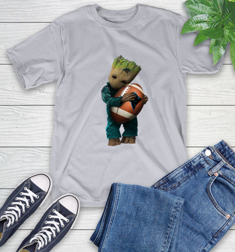 NFL Groot Guardians Of The Galaxy Football Sports Carolina Panthers T-Shirt 6