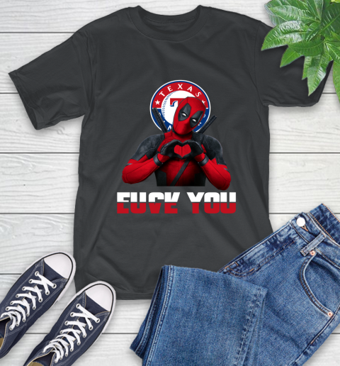 MLB Texas Rangers Deadpool Love You Fuck You Baseball Sports T-Shirt