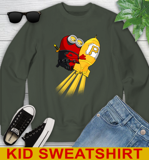 MLB Baseball Pittsburgh Pirates Deadpool Minion Marvel Shirt Youth Sweatshirt 8