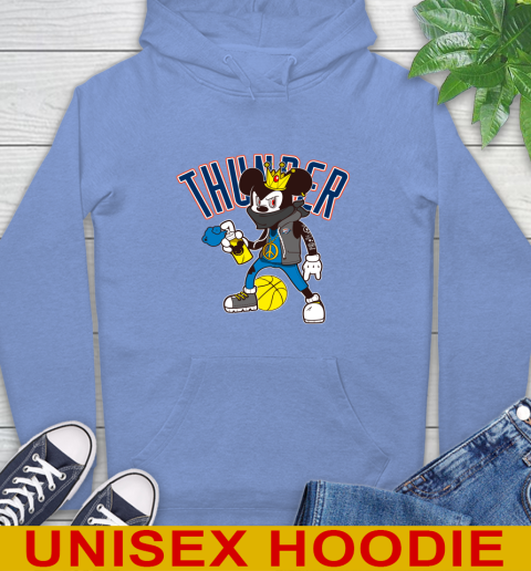 Oklahoma City Thunder NBA Basketball Mickey Peace Sign Sports Hoodie 11