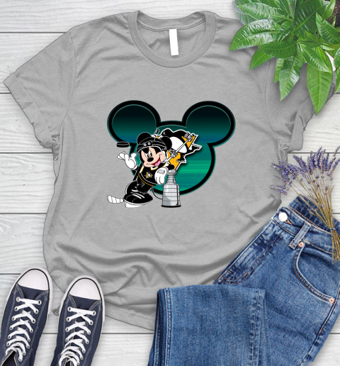 NHL Pittsburgh Penguins Stanley Cup Mickey Mouse Disney Hockey T Shirt Women's T-Shirt 5