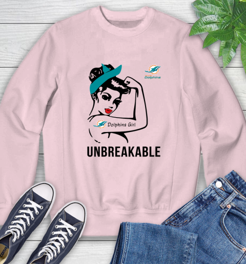 NFL Miami Dolphins Girl Unbreakable Football Sports Sweatshirt 6