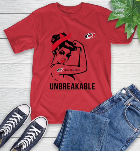 NHL Carolina Hurricanes Girl Unbreakable Hockey Sports T-Shirt 10