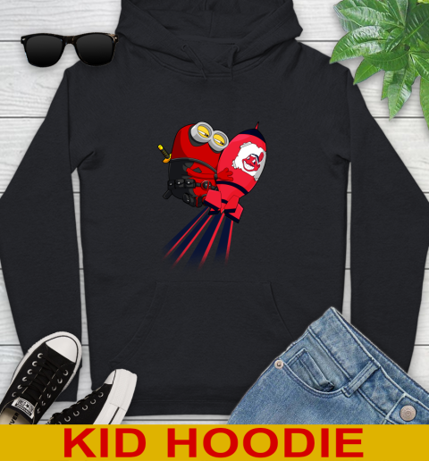 MLB Baseball Cleveland Indians Deadpool Minion Marvel Shirt Youth Hoodie