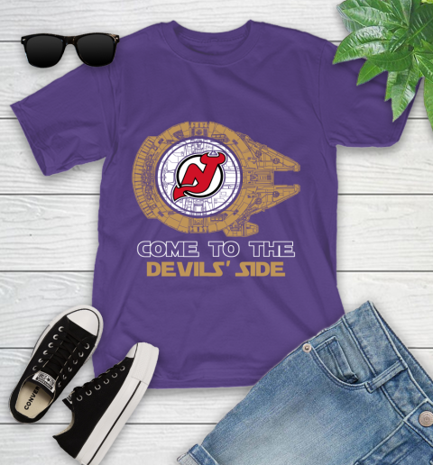 NHL Come To The New Jersey Devils Wars Hockey Sports Youth T-Shirt 3