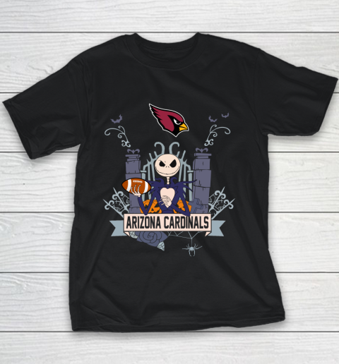 NFL Arizona Cardinals Football Jack Skellington Halloween Youth T-Shirt