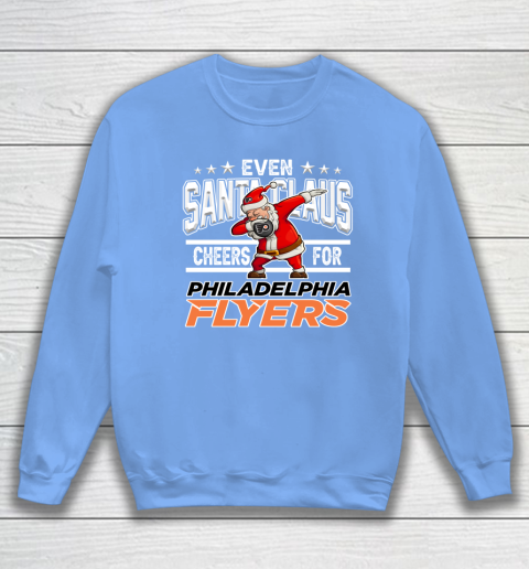 Philadelphia Flyers Even Santa Claus Cheers For Christmas NHL Sweatshirt 8