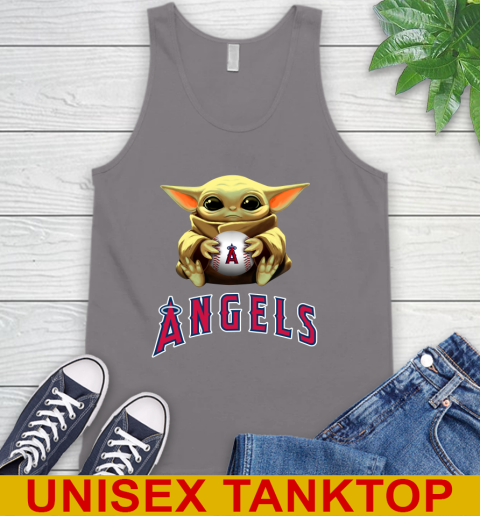 MLB Baseball Los Angeles Angels Star Wars Baby Yoda Shirt 76