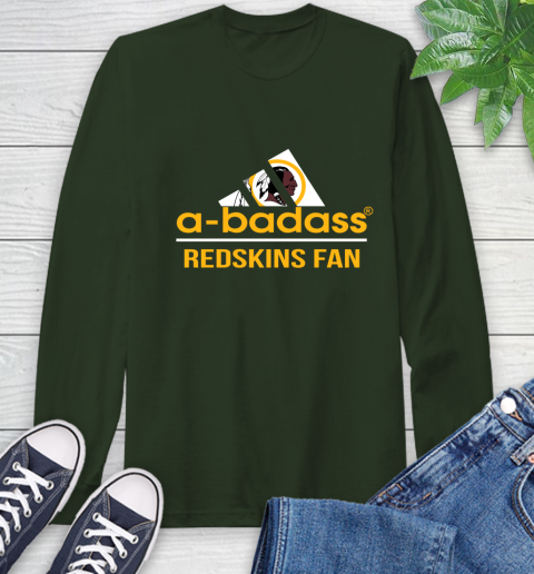 Washington Redskins NFL Football A Badass Adidas Adoring Fan Sports Long Sleeve T-Shirt 7