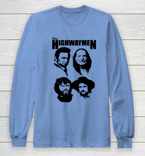 Willie Nelson Johnny Cash Outlaw Country Super Group The Highwaymen Long Sleeve T-Shirt 8