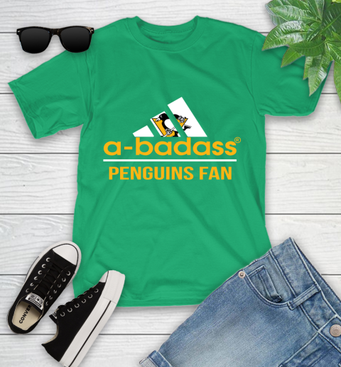 NHL A Badass Pittsburgh Penguins Fan Adidas Hockey Sports Youth T-Shirt 8