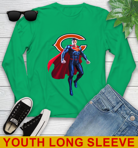 NFL Superman DC Sports Football Chicago Bears Youth Long Sleeve 7