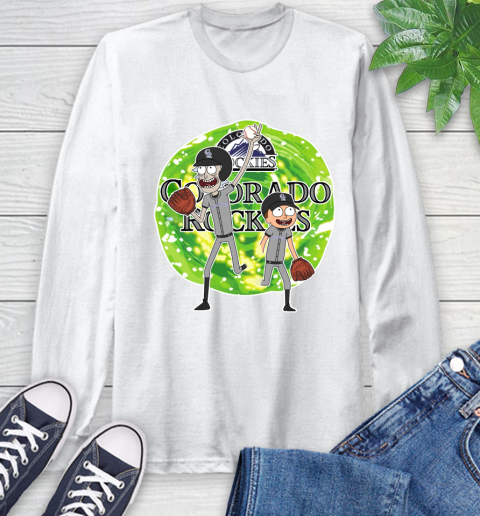 MLB Colorado Rockies Rick And Morty Baseball Sports Long Sleeve T-Shirt