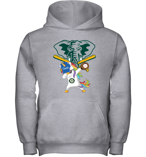Hip Hop Dabbing Unicorn Flippin Love Oakland Athletics Youth Hoodie