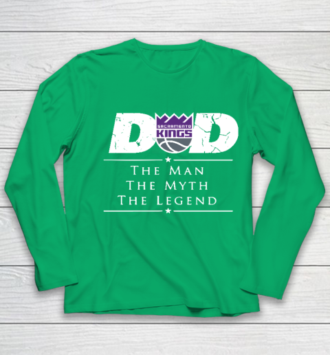 Sacramento Kings NBA Basketball Dad The Man The Myth The Legend Youth Long Sleeve 4