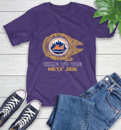 MLB Come To The New York Mets Side Star Wars Baseball Sports T-Shirt 5