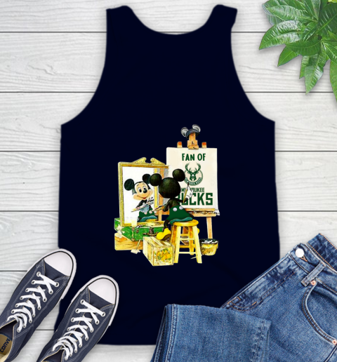NBA Basketball Milwaukee Bucks Mickey Drawing Shirt 67