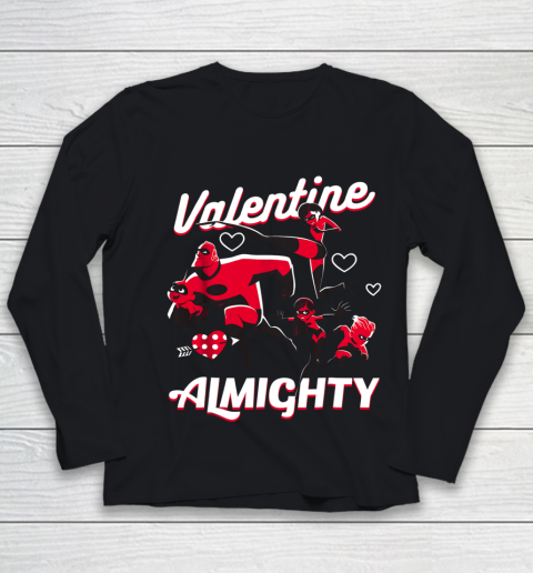 Disney Pixar Incredibles Family Valentine Almighty Youth Long Sleeve