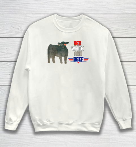 Red White And Beef Funny Sweatshirt