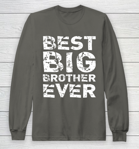 Best Big Brother Ever Older Cool Funny Bigger Gift Long Sleeve T Shirt Tee For Sports