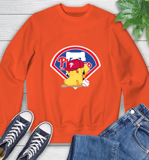MLB Pikachu Baseball Sports Philadelphia Phillies Sweatshirt 4