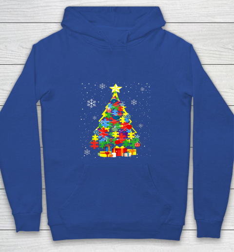 Autism Christmas Tree Gift For A Proud Autistic Person Youth Hoodie 6