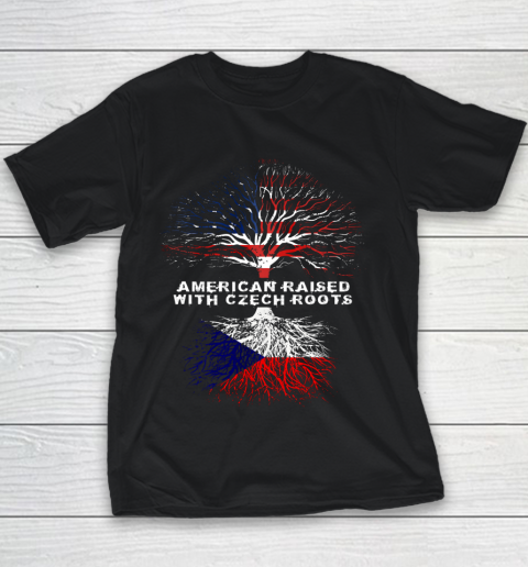 American Raised with Czech Czechian Roots Republic Youth T-Shirt