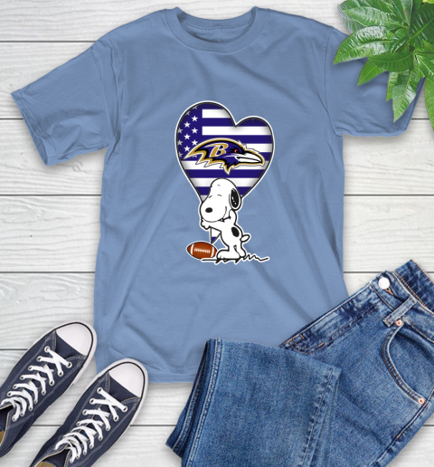 Baltimore Ravens NFL Football The Peanuts Movie Adorable Snoopy T-Shirt 11