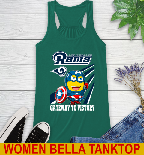 NFL Football Los Angeles Rams Captain America Marvel Avengers Minion Shirt Racerback Tank 5