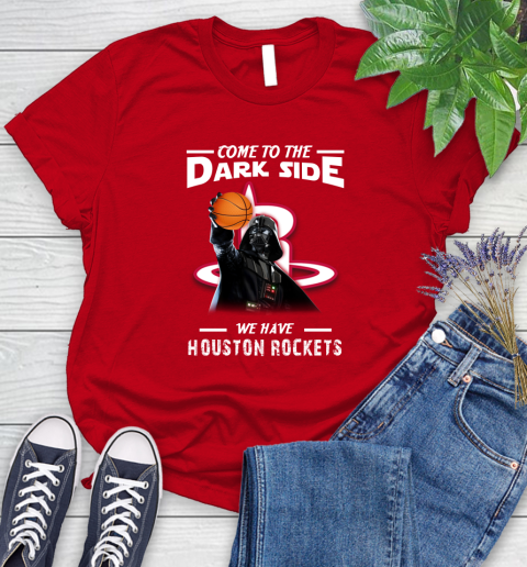 NBA Come To The Dark Side We Have Houston Rockets Star Wars Darth Vader Basketball Women's T-Shirt 13