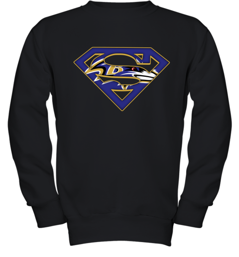 We Are Undefeatable The Baltimore Ravens x Superman NFL Youth Sweatshirt