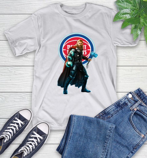 NBA Thor Avengers Endgame Basketball Detroit Pistons T-Shirt 12