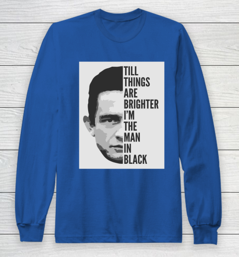 Johnny Cash  Man In Black Lyrics Long Sleeve T-Shirt 6