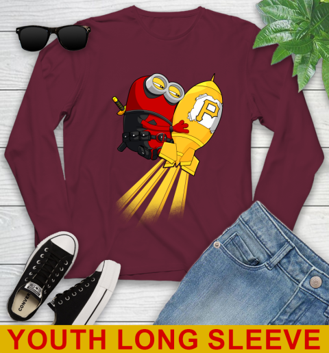 MLB Baseball Pittsburgh Pirates Deadpool Minion Marvel Shirt Youth Long Sleeve 6
