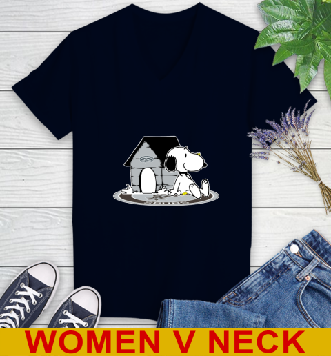 NBA Basketball San Antonio Spurs Snoopy The Peanuts Movie Shirt Women's V-Neck T-Shirt 3