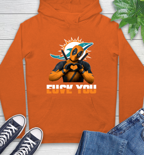 NHL Miami Dolphins Deadpool Love You Fuck You Football Sports Hoodie 4