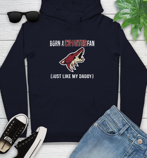 NHL Arizona Coyotes Hockey Loyal Fan Just Like My Daddy Shirt Youth Hoodie 3