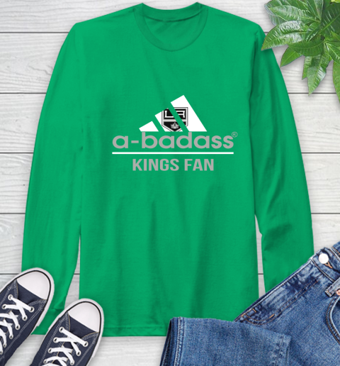 NHL A Badass Los Angeles Kings Fan Adidas Hockey Sports Long Sleeve T-Shirt 8