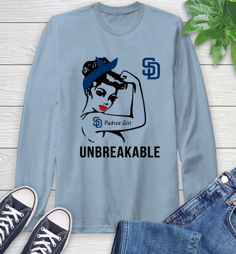 MLB San Diego Padres Girl Unbreakable Baseball Sports Long Sleeve T-Shirt 6