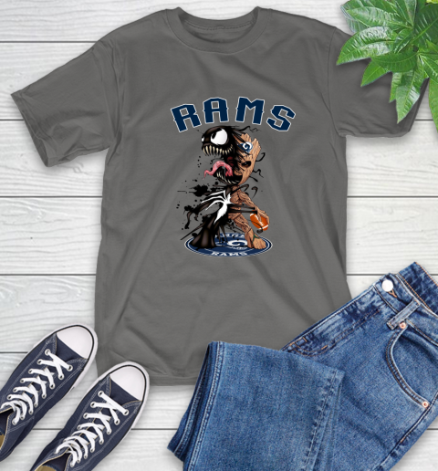 NFL Los Angeles Rams Football Venom Groot Guardians Of The Galaxy T-Shirt 9