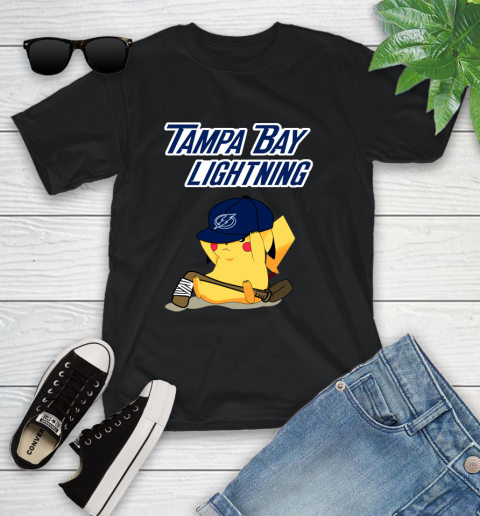 NHL Pikachu Hockey Sports Tampa Bay Lightning Youth T-Shirt 2